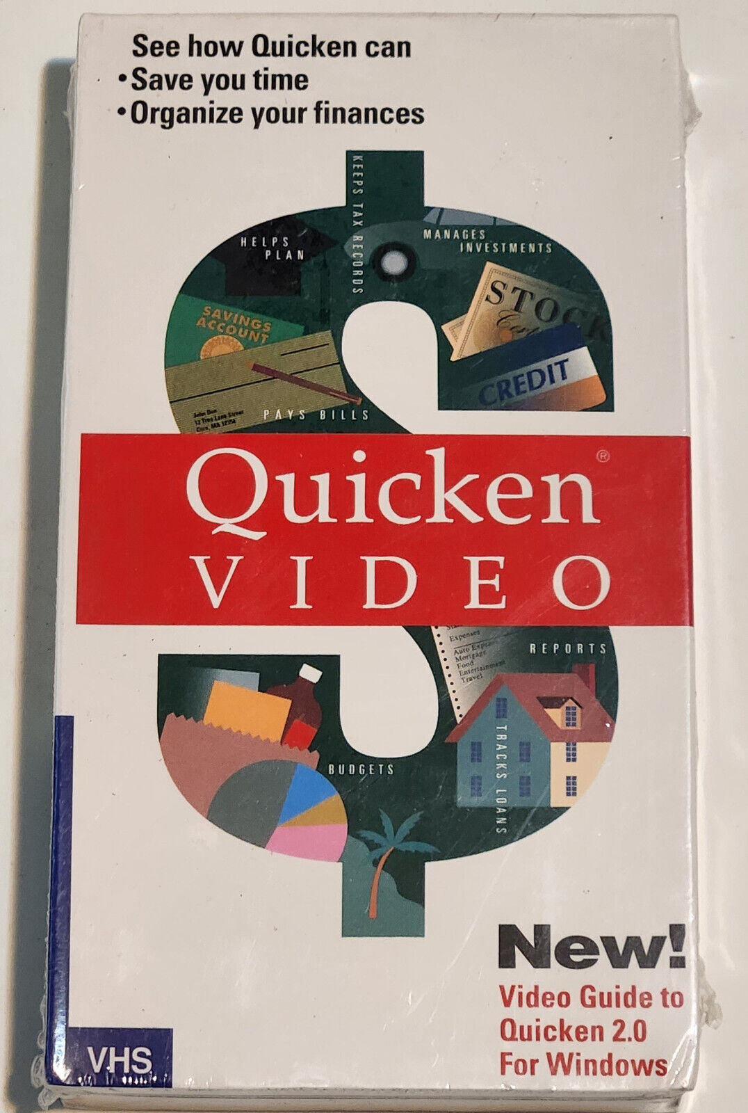 VHS - New/Sealed - QUICKEN VIDEO - Intuit  L@@K