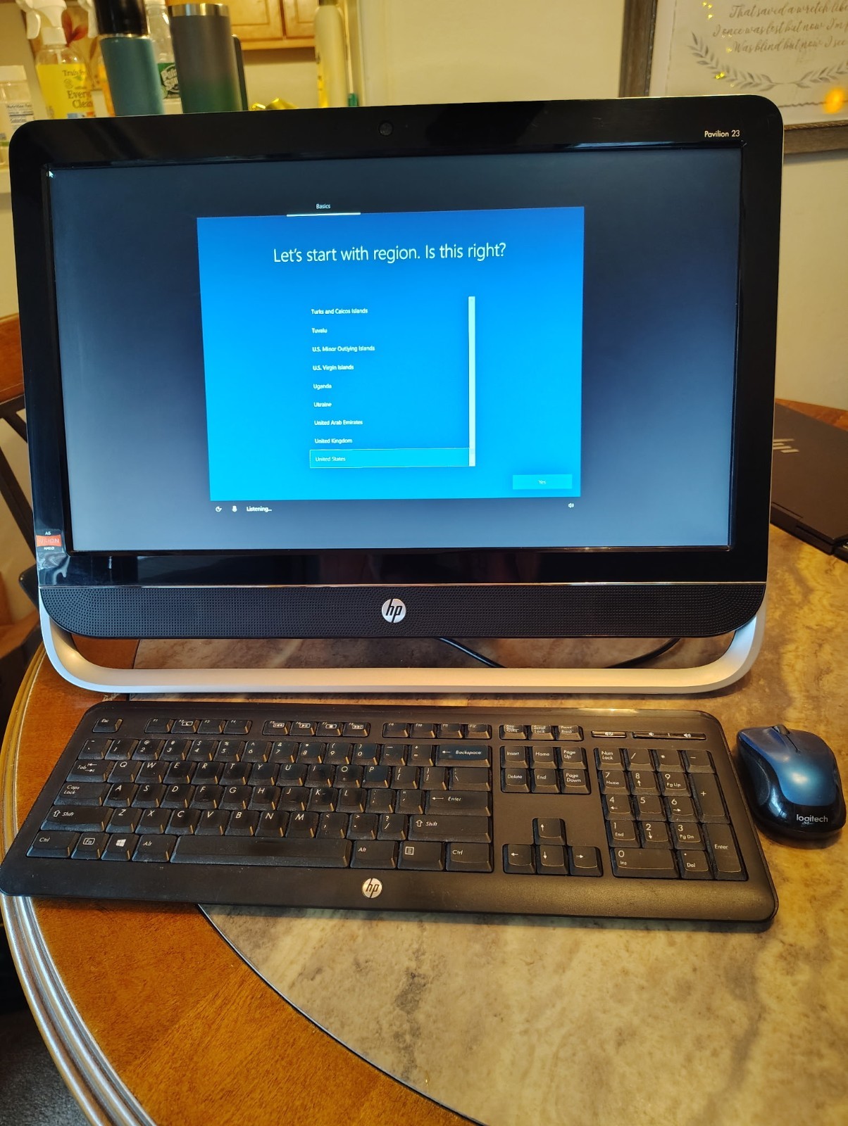 HP Pavilion 23 All-in-One Desktop PC Windows Black/Silver w/ Keyboard & Mouse