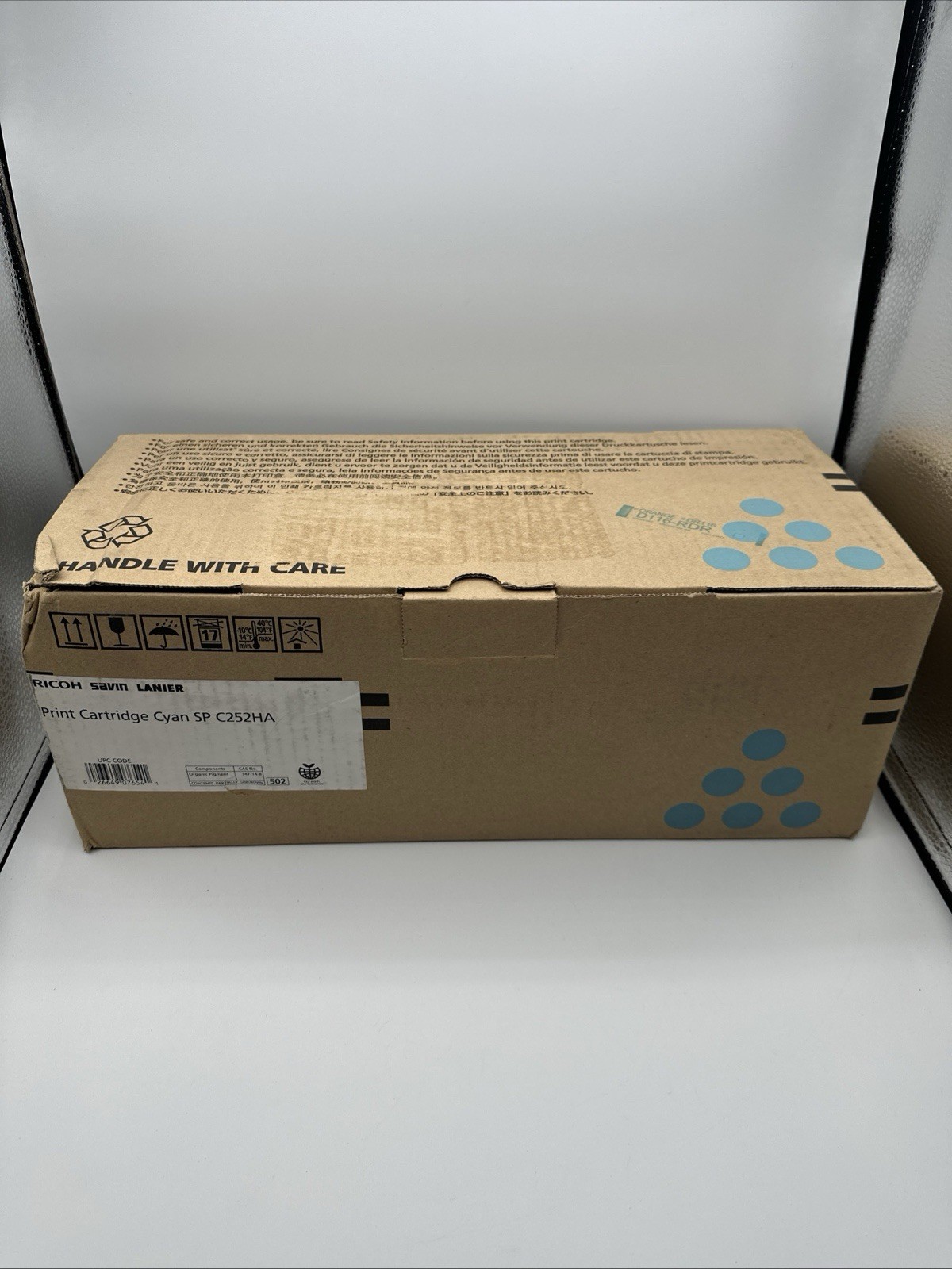 Genuine RICOH 407654 SP C252HA Cyan Print Cartridge 