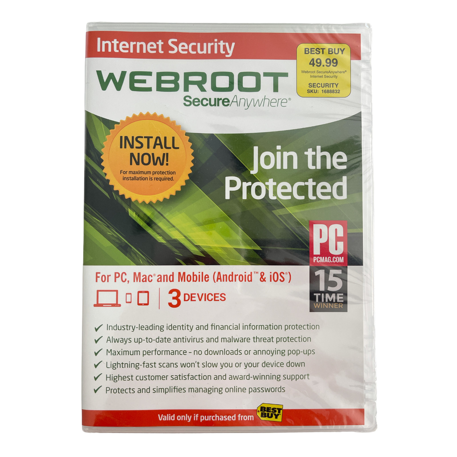 Webroot SecureAnywhere Internet Security - Join The Protected for Windows & Mac 