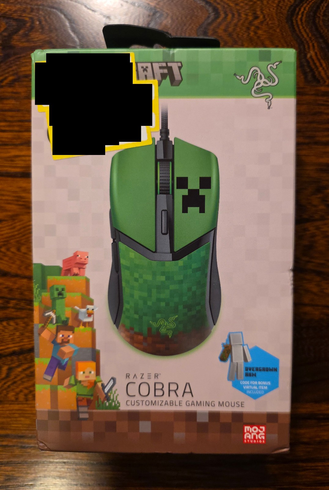 New Razer Cobra RZ01-04650200-R3M1 Wired Wired Gaming Mouse Minecraft Edition