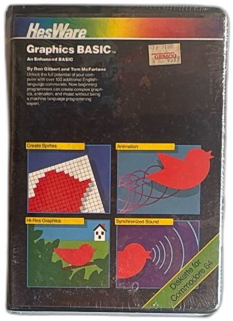 HesWare Graphics BASIC Enhanced BASIC Diskette For Commodore 64 1984 Sealed