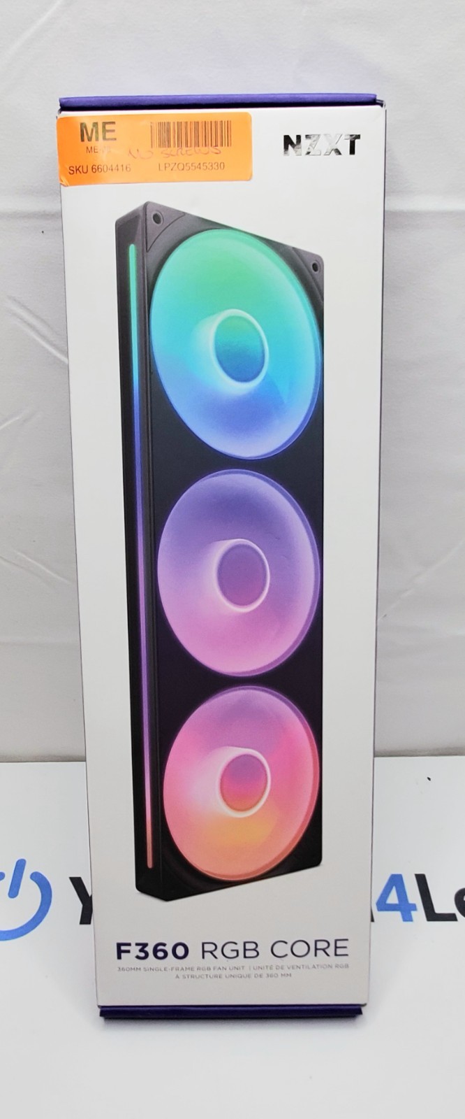 NZXT - F360 RGB Core - 360mm Single-Frame Case Fan Unit -MISSING SCREWS.