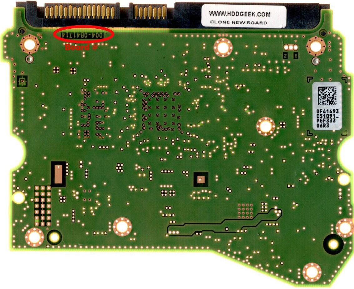 WD120EDAZ-11F3RA0 004-0B41714 0F41493 Circuit Board Repair for HDD data recovery