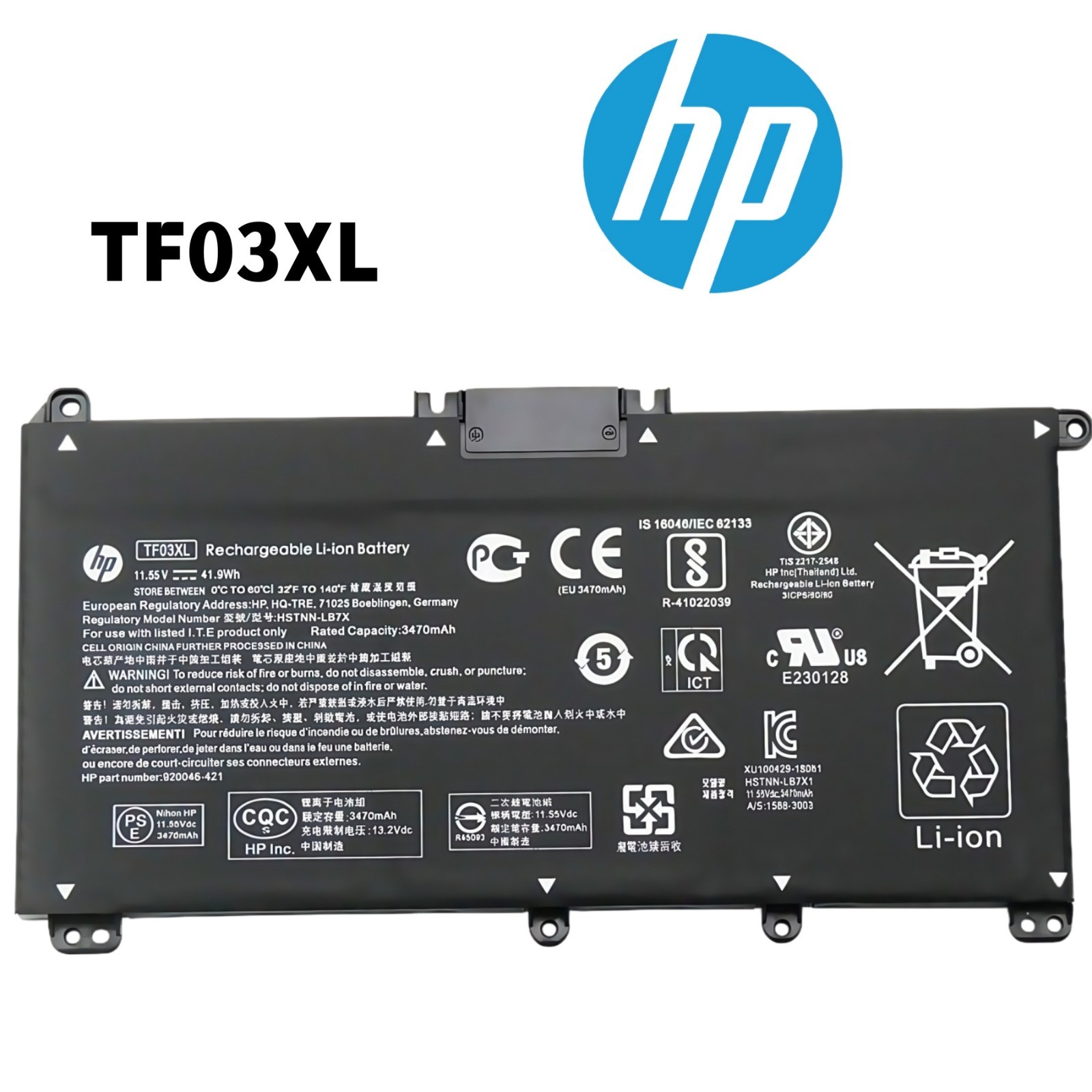 Genuine TF03XL Battery for HP Pavilion X360 15-cc023cl 15-cc123cl 920070-855 OEM