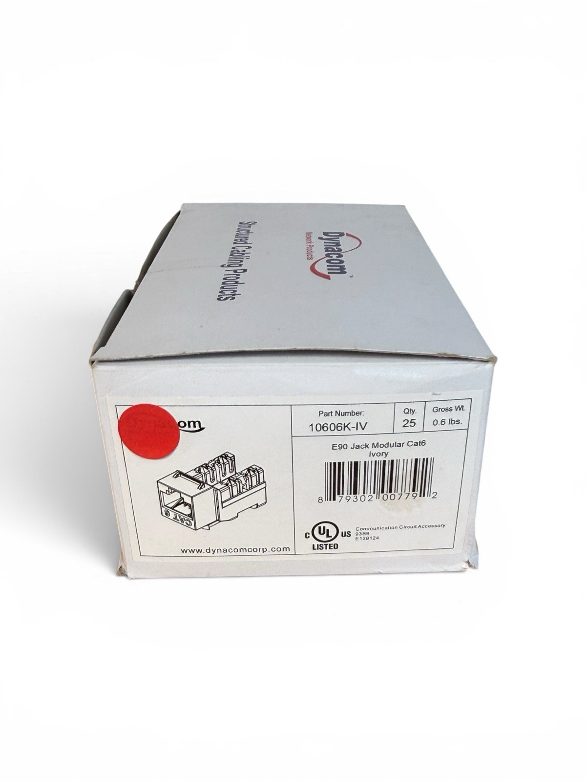 Dynacom Cat 6 Ivory Keystone Jack Lot Of 25 10606K-IV