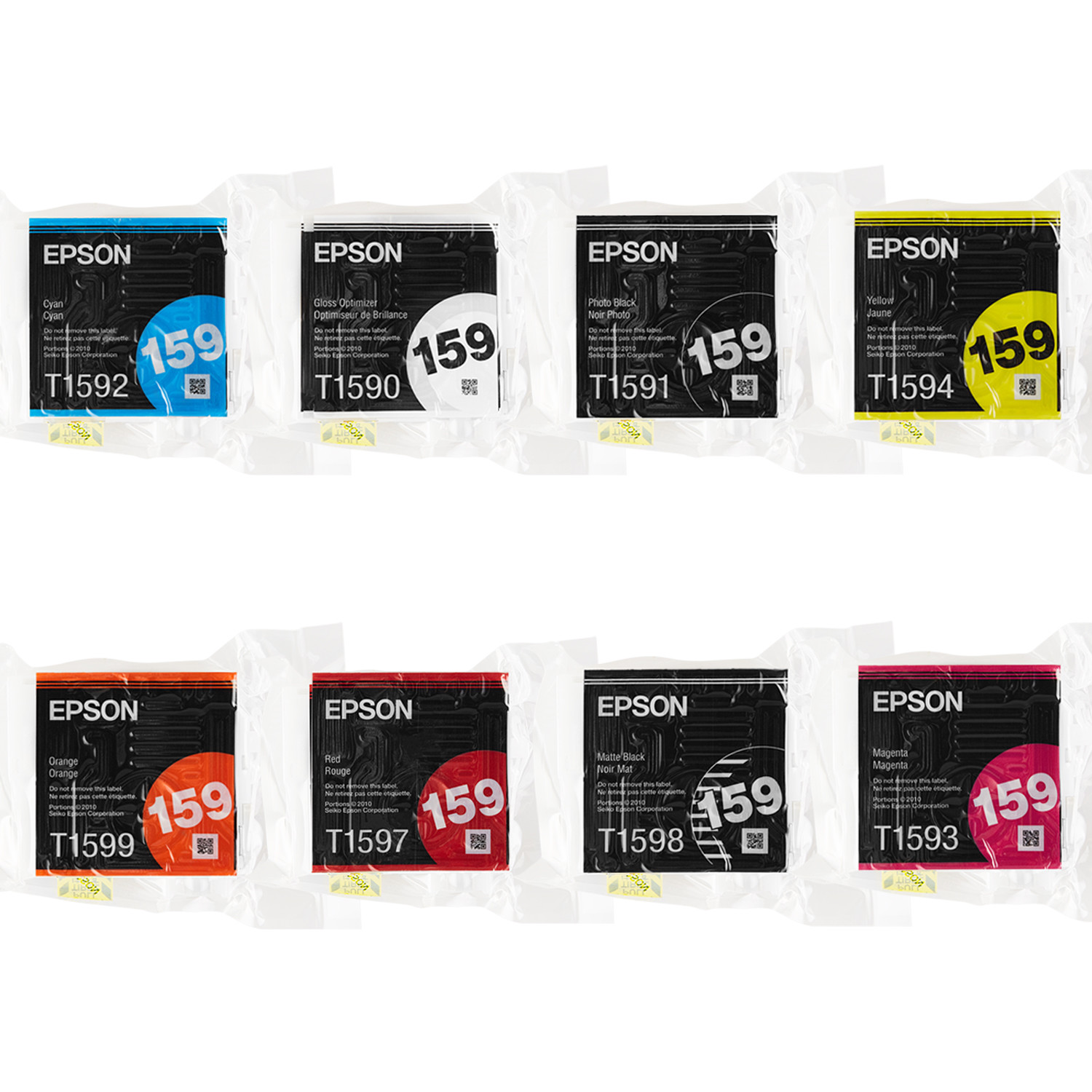 (8pcs)New EPSON R2000 T159 Series complete set Printer Ink Cartridges New sealed