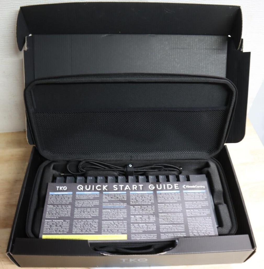 New Open Box - KINESIS Gaming TKO Tournament PC Computer Keyboard & Travel Case