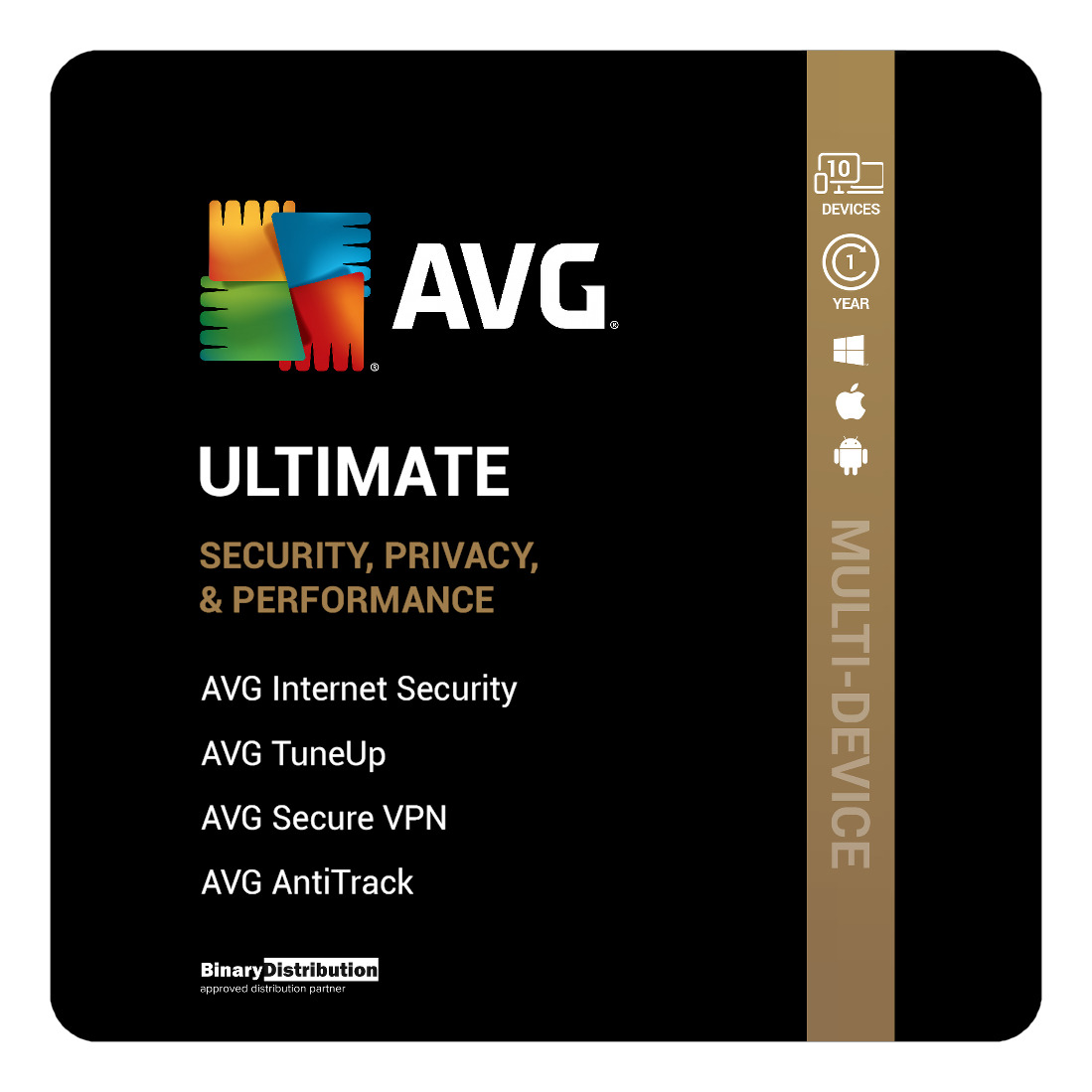 AVG Ultimate 2024 - 10 Devices - 1 Year (Physical Product Mailed)