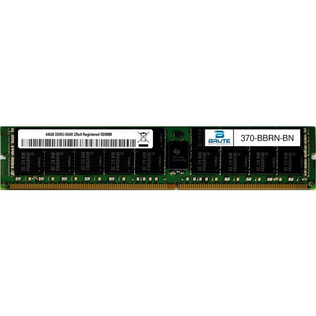 370-BBRN - Dell Compatible 64GB PC5-44800 DDR5-5600Mhz 2Rx4 ECC RDIMM