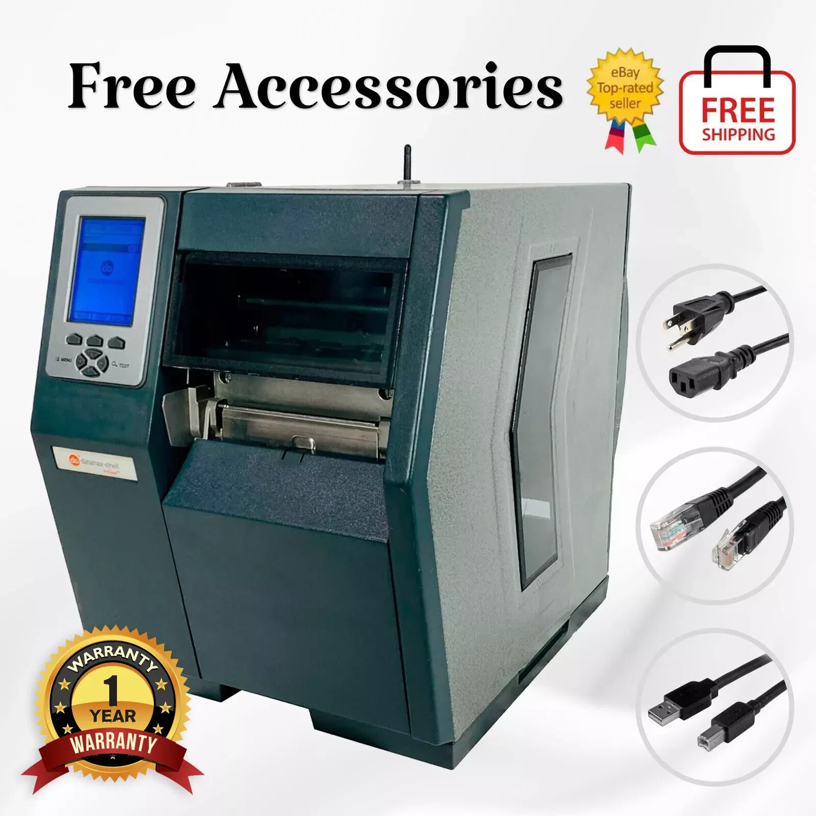🔥 MINT CONDITION Datamax H-4212X Thermal Label Printer Rewinder WiFi LAN USB
