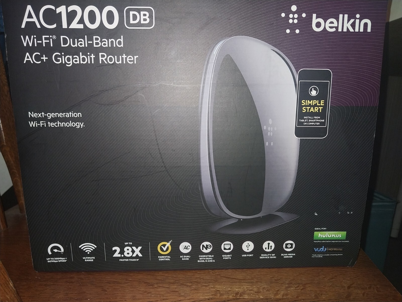 Belkin 1300 Mbps 4 Port 1000 Mbps Wireless Router (F9K1119)