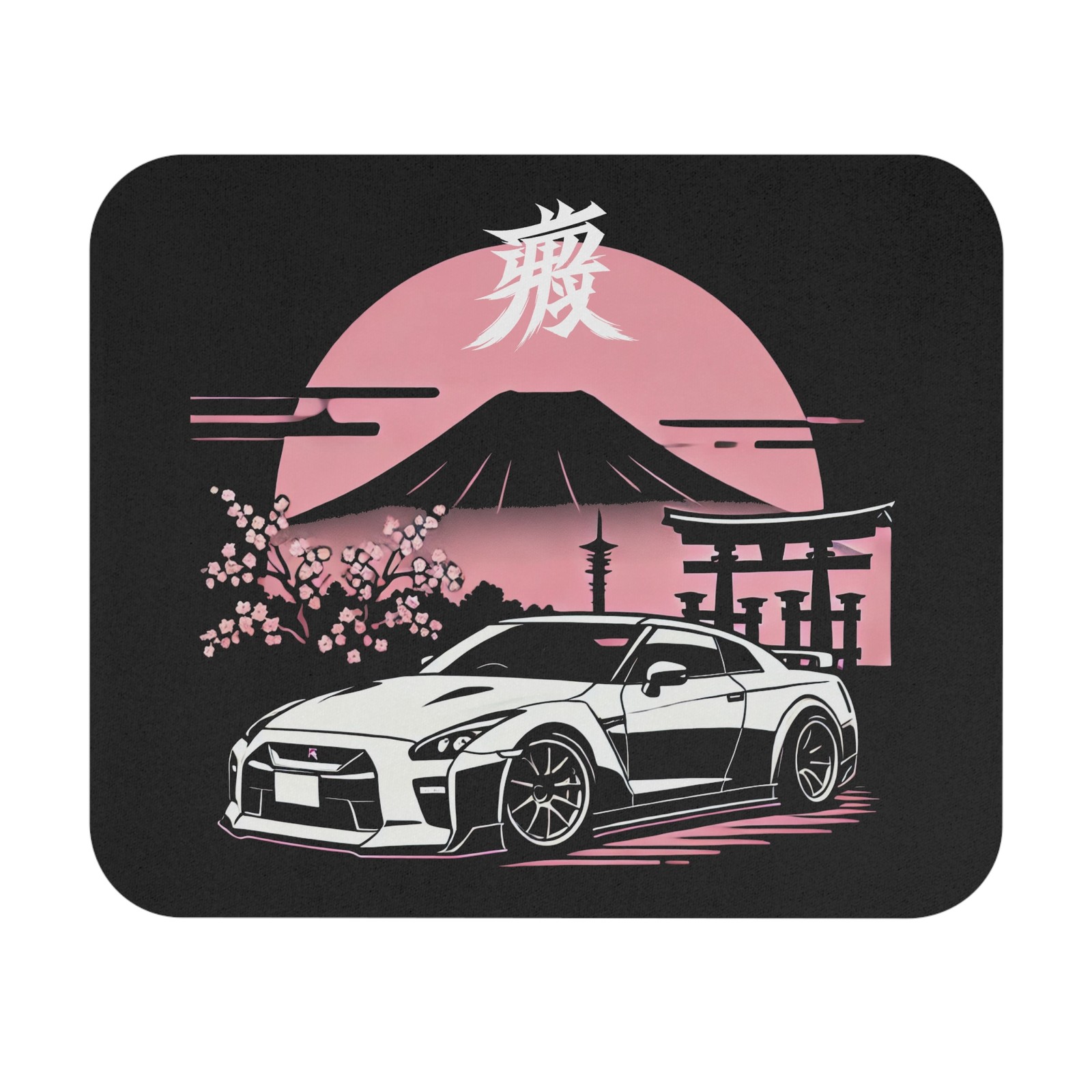 GT-R R35 Mouse Pad – Pink Mt. Fuji Japanese Art Design
