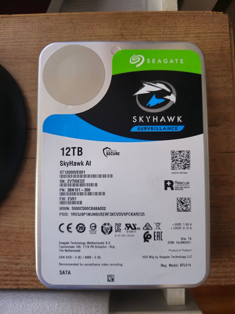 ST12000VE001 12TB Seagate SkyHawk AI 3.5" 7.2K 6Gb/s SATA Hard Drive