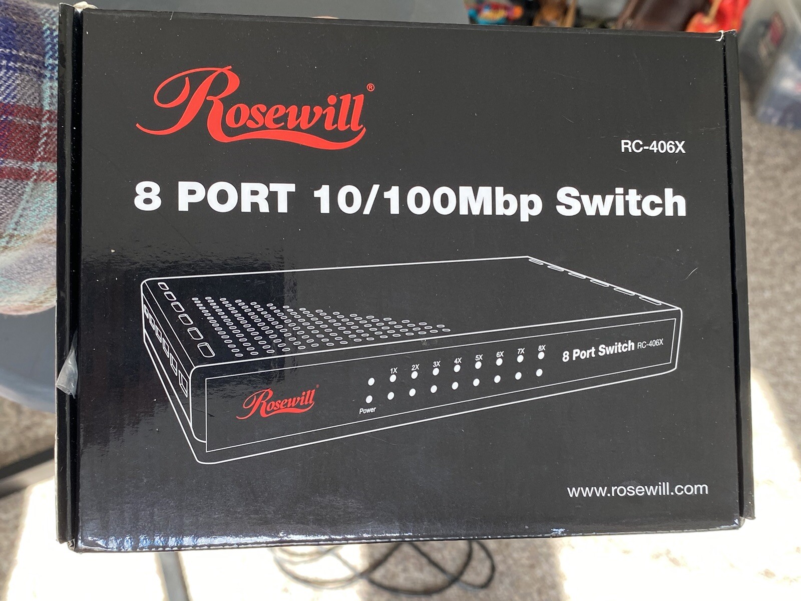 NEW Rosewill RC-406X 10/100Mbps 8-Port Ethernet Switch