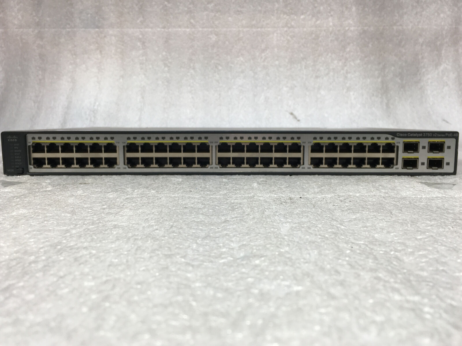 Cisco Catalyst WS-C3750V2-48PS-S V09 48-Port PoE Network Switch Factory Reset