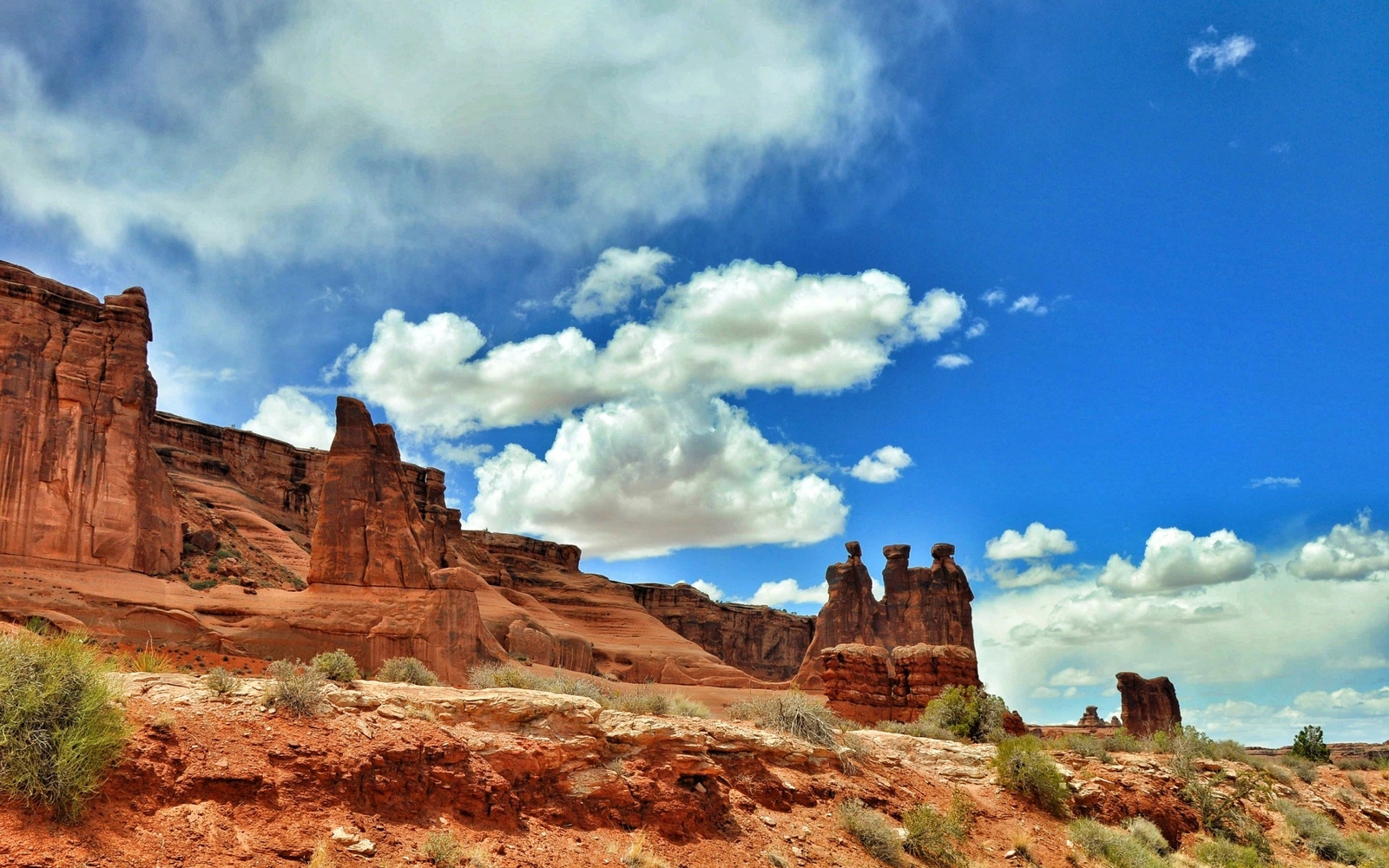 Landscape arches national park rock formation cliff Custom Gaming Mat Desk