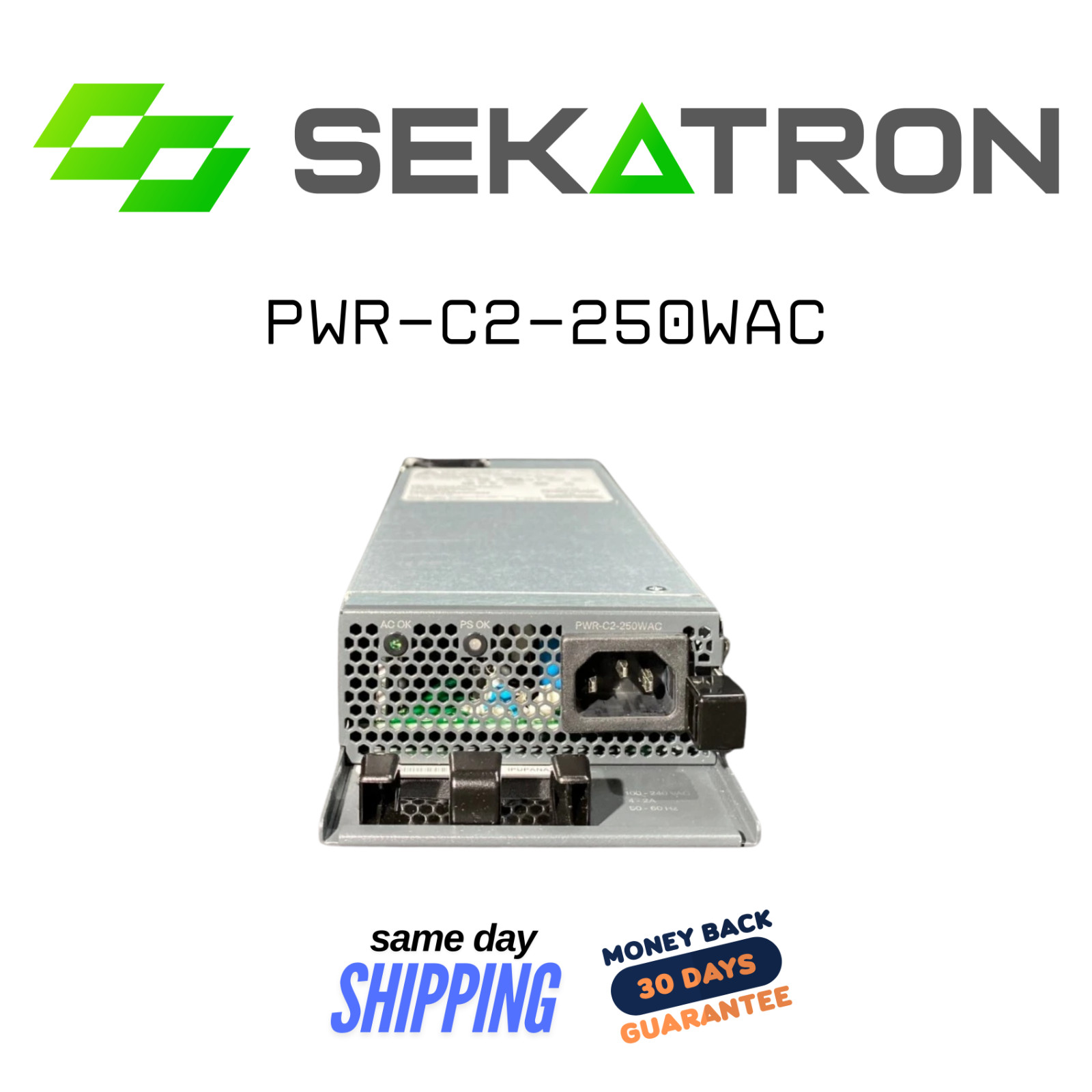 🔌 Cisco PWR-C2-250WAC • 250W AC Power Supply • Tested • ⚡FastShip