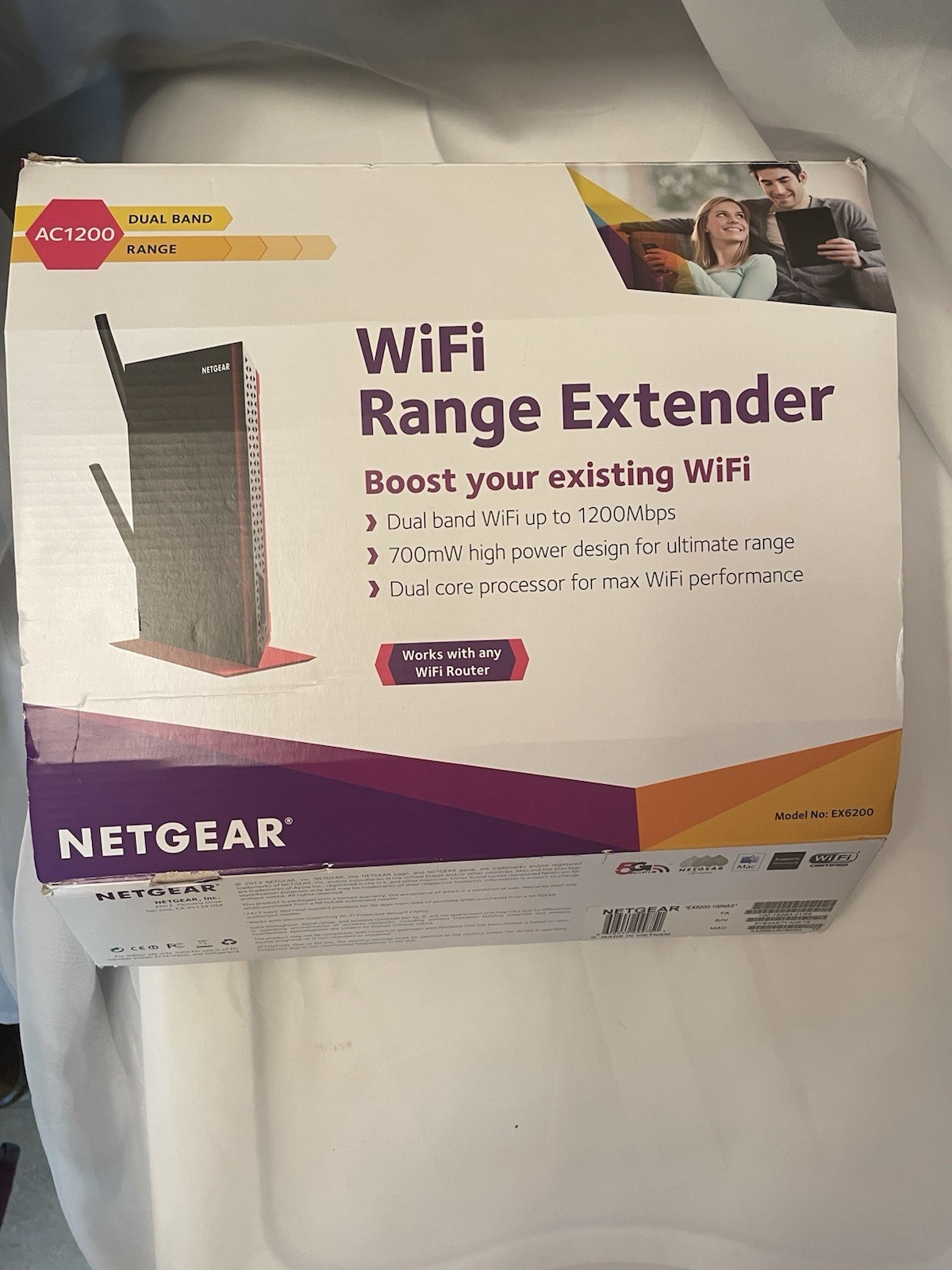 Netgear AC1200 Dual Band WiFi Range Extender Model EX6200