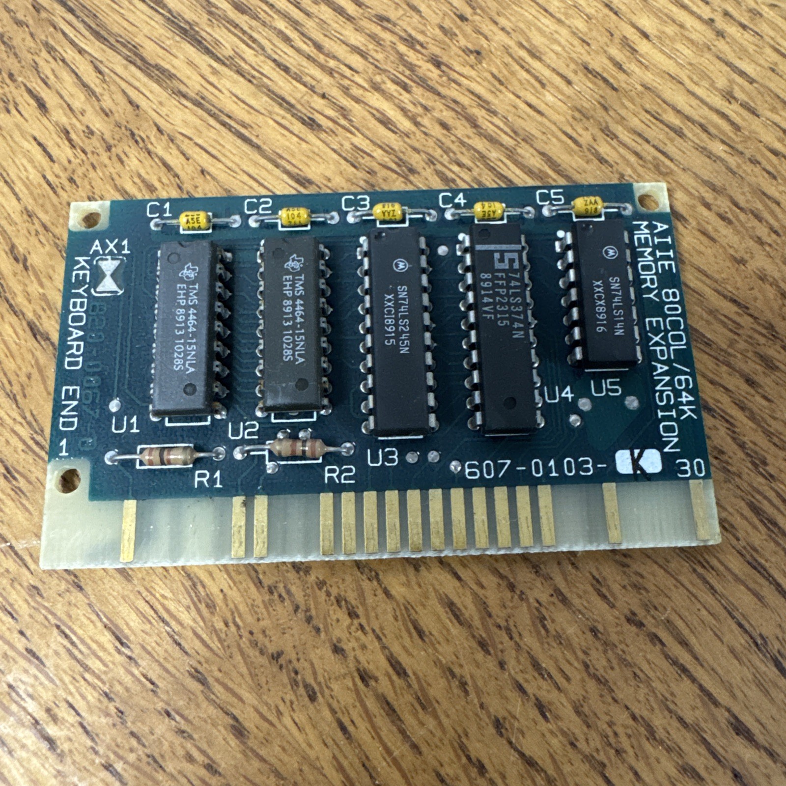 Apple IIe 80 Column 64K Memory Expansion Card 607-0103 Vintage