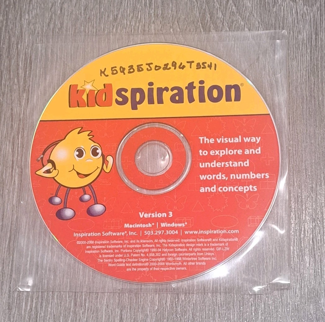 Kidspiration PC Game Version 3 Macintosh/Windows 