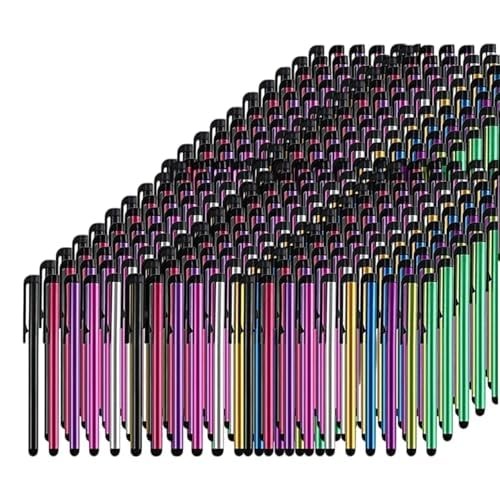 TCD 500 Pack Stylus Pen Set - Touch Screen Devices, Thick Rubber Tip, Multi