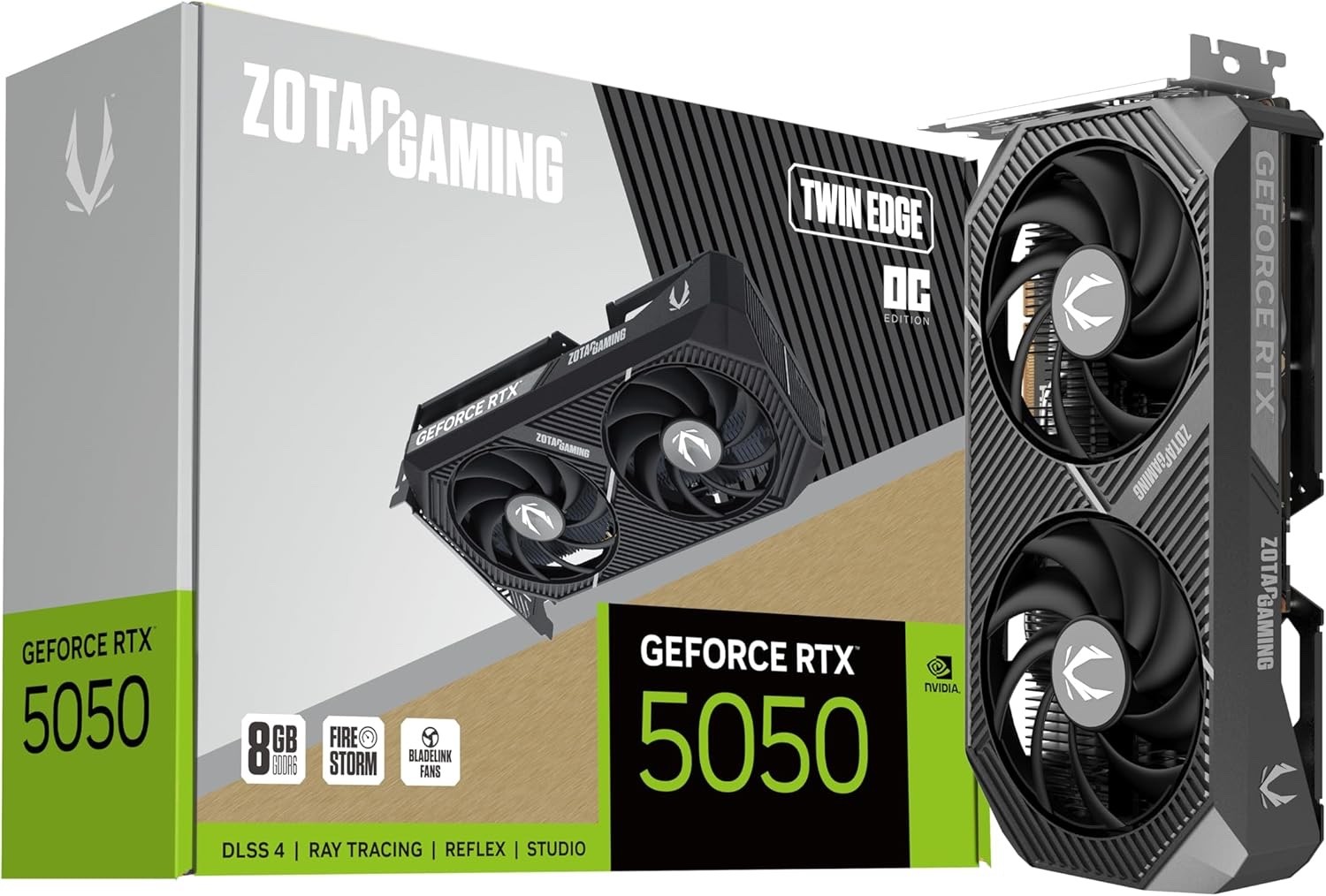 NEW Zotac GAMING GeForce RTX 5050 Twin Edge OC NVIDIA 8 GB GDDR6 GPU Video Card