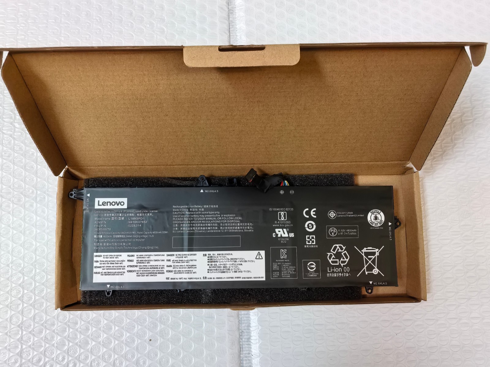 OEM L18L3PD1 L18M3PD1 L18M3PD2 Laptop Battery for Lenovo ThinkPad T490s T495s US