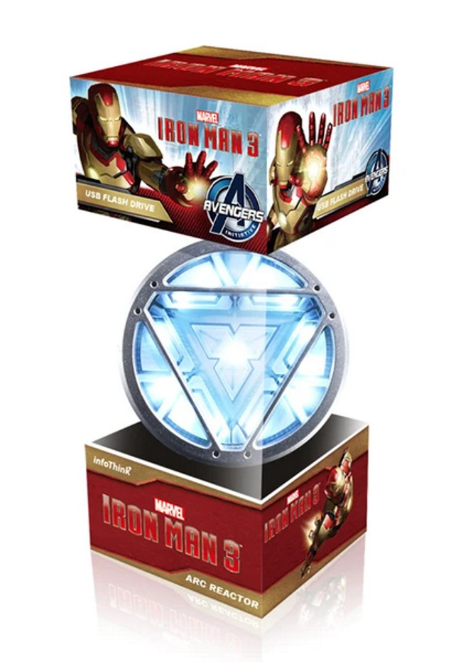 Iron Man ARC REACTOR USB Stick Silver Flash Drive Stick Mark Tony Stark 