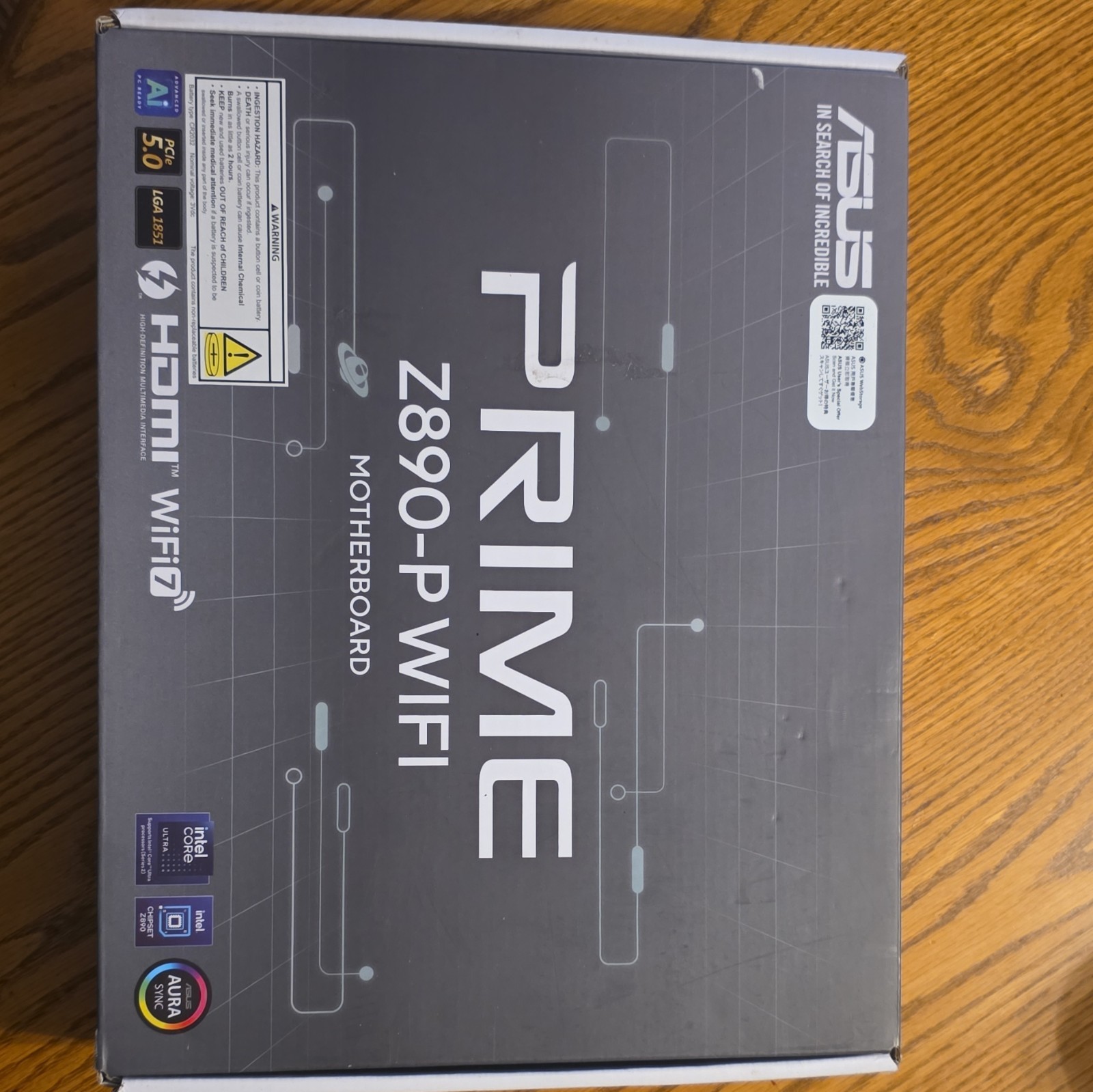 ASUS PRIME Z890-P WIFI ATX Intel LGA1851 DDR5 SDRAM M.2 PCIe 5.0