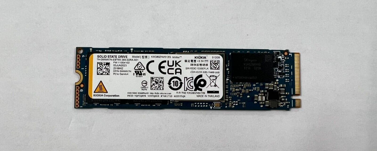 New Toshiba KIOXIA PCIe 4.0 NVMe 512GB OPAL M.2 2280 SSD, KXG80ZNV512G