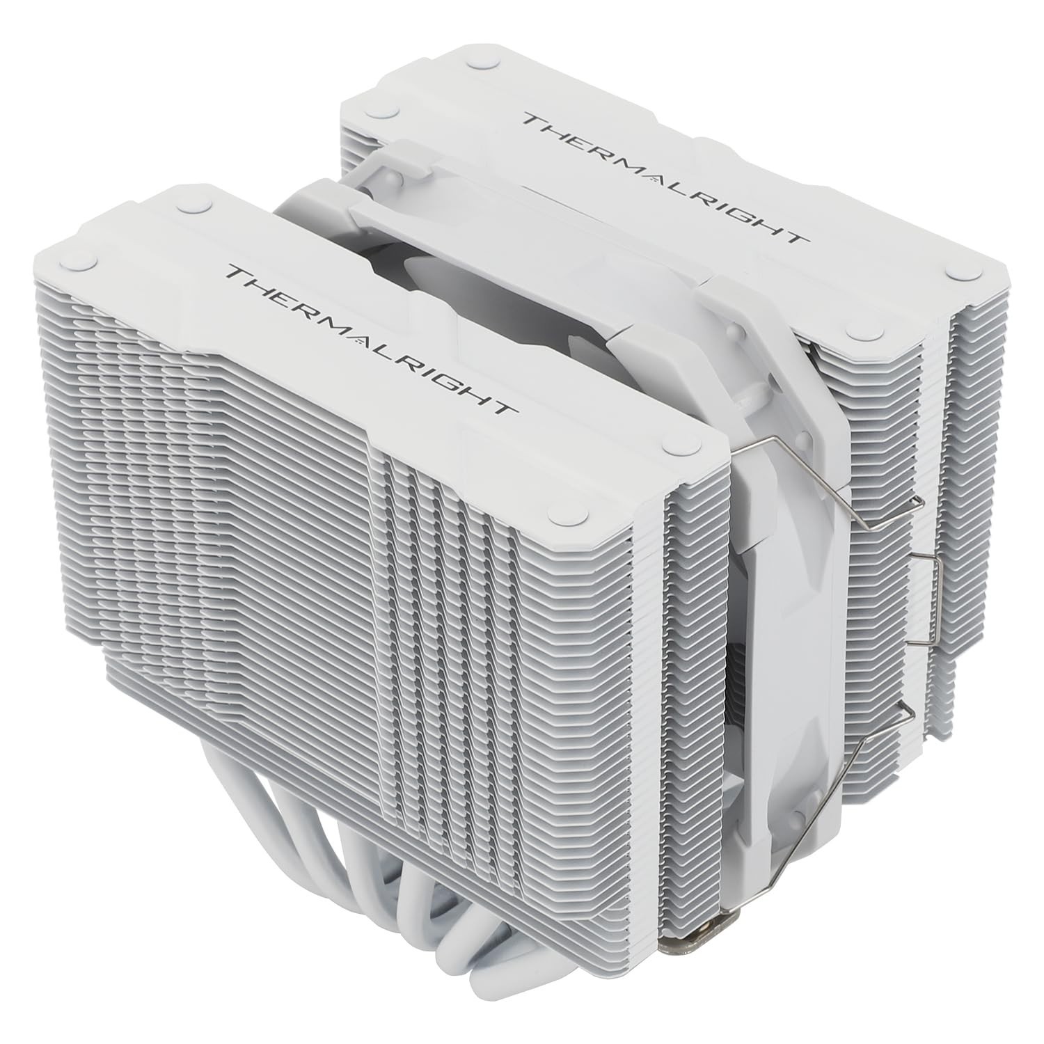 Compact Peerless 120mm White CPU Cooler with 6 Heat Pipes - Ultra Durable Design