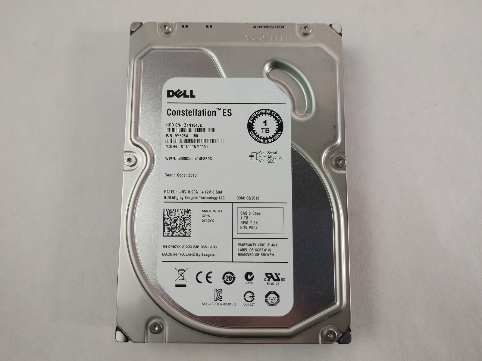 Seagate Dell ST1000NM0001 1 TB 3.5" SAS 2 Enterprise Hard Drive