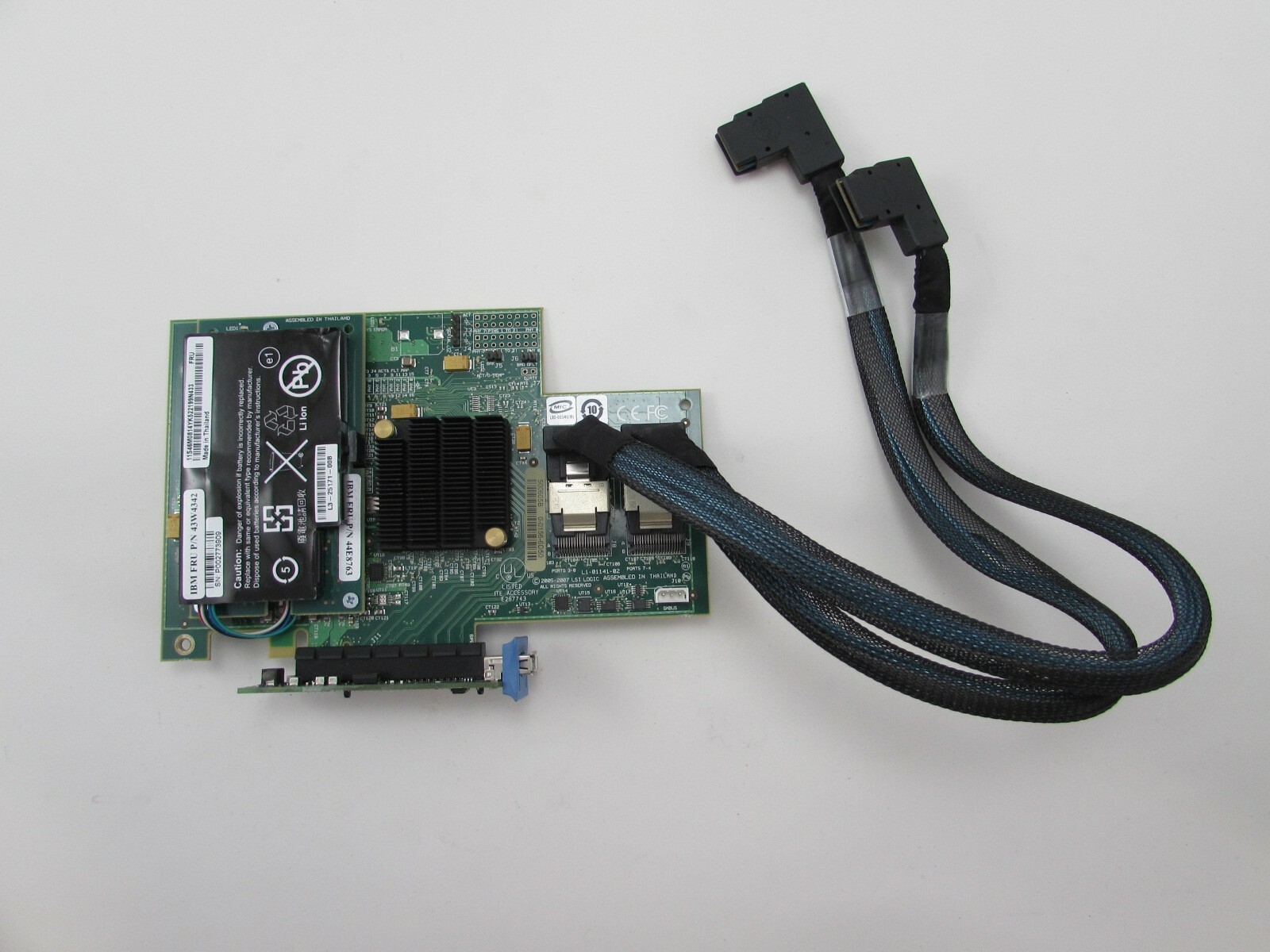 IBM 43W4297 ServeRAID MR10i 8708E 3GB SAS/SATA Raid Controller + BATTERY + CABLE
