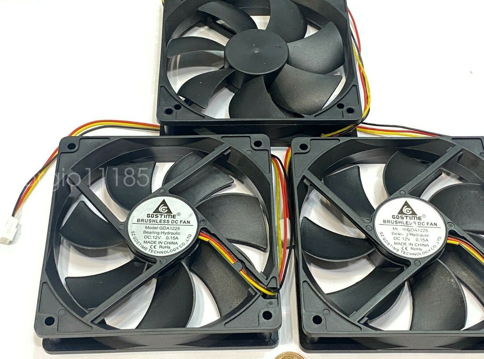 3 x GDSTIME Computer Case fan Large 12V 3Pin 120mm 25mm gda blower 1225