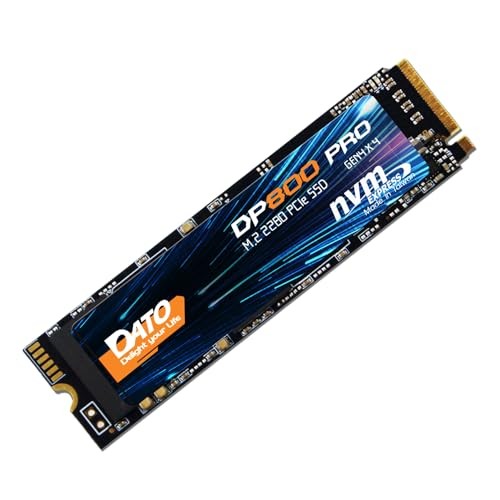 DATO M.2 2280 SSD 512GB II PCIe Gen4 x4 NVMe SSD Internal SSD, DP800 Pro - Black