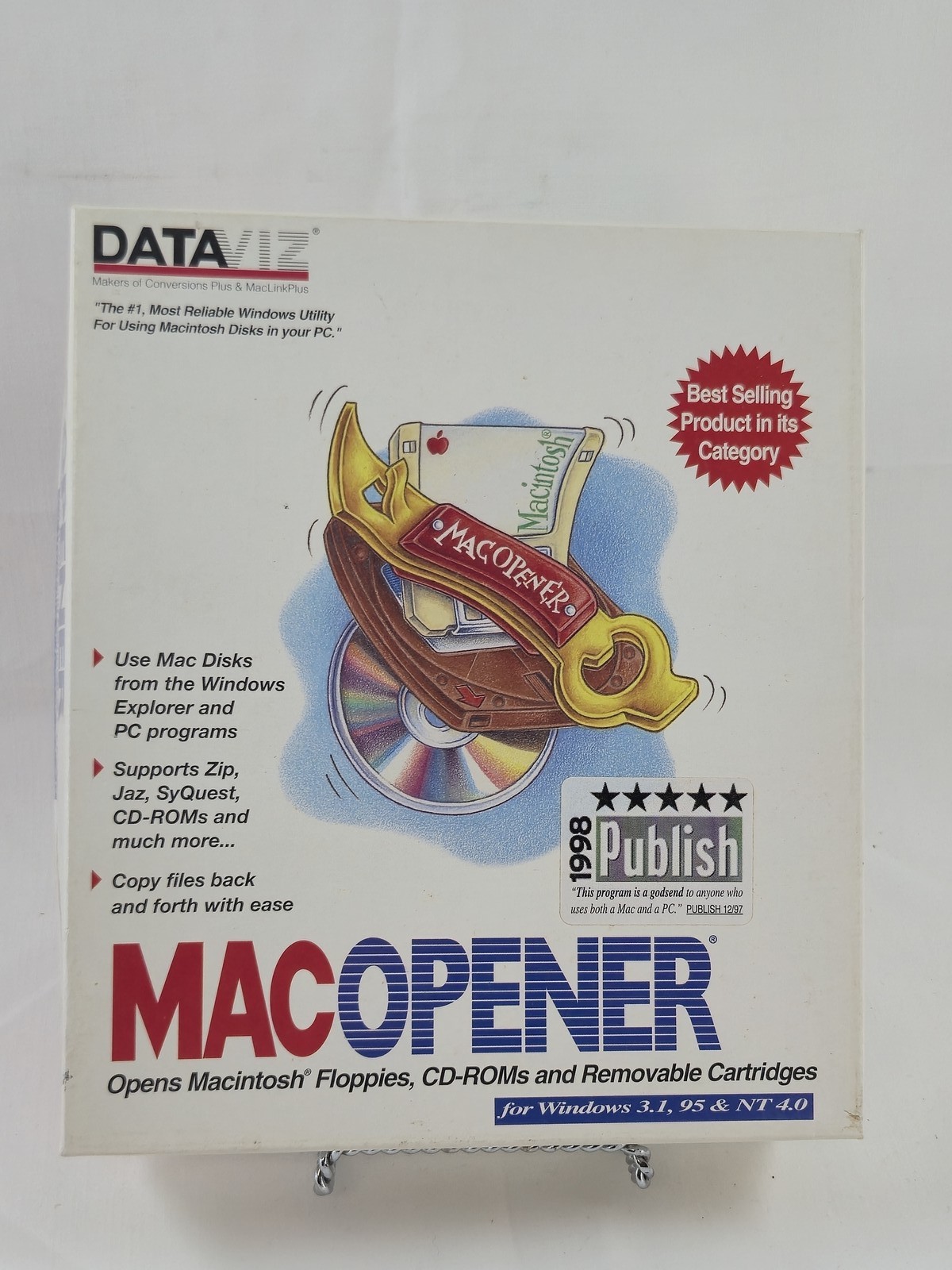 DataViz MacOpener 3.0 for Windows 3.1 95 NT 4.0 & Connectix RAM Doubler 9 for