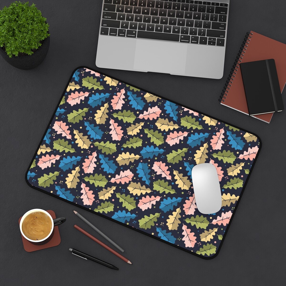 Oak Leaf Desk Mat, Work Desk Mat, Desk Mat Cute,Floral Desk Mat,Desk Mat Teacher