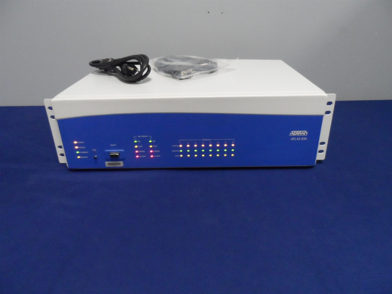 Adtran Atlas 830 AC 1200780L1 Chassis with 3 quad 1200185L3 + 1-Year Warranty