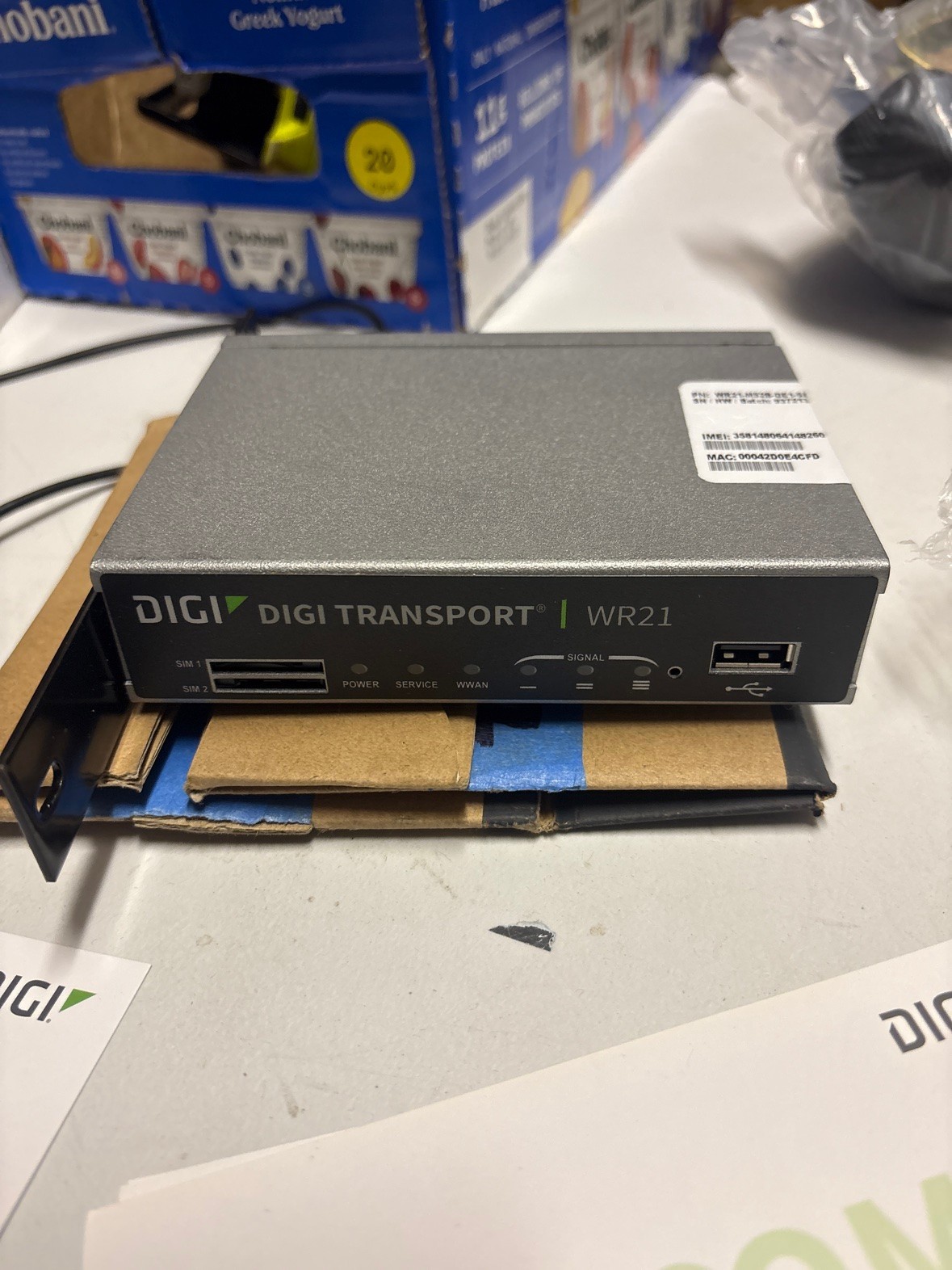 Digi Transport WR21 Cellular Router 4G LTE Dual SIM Bundle - No Power Adapter