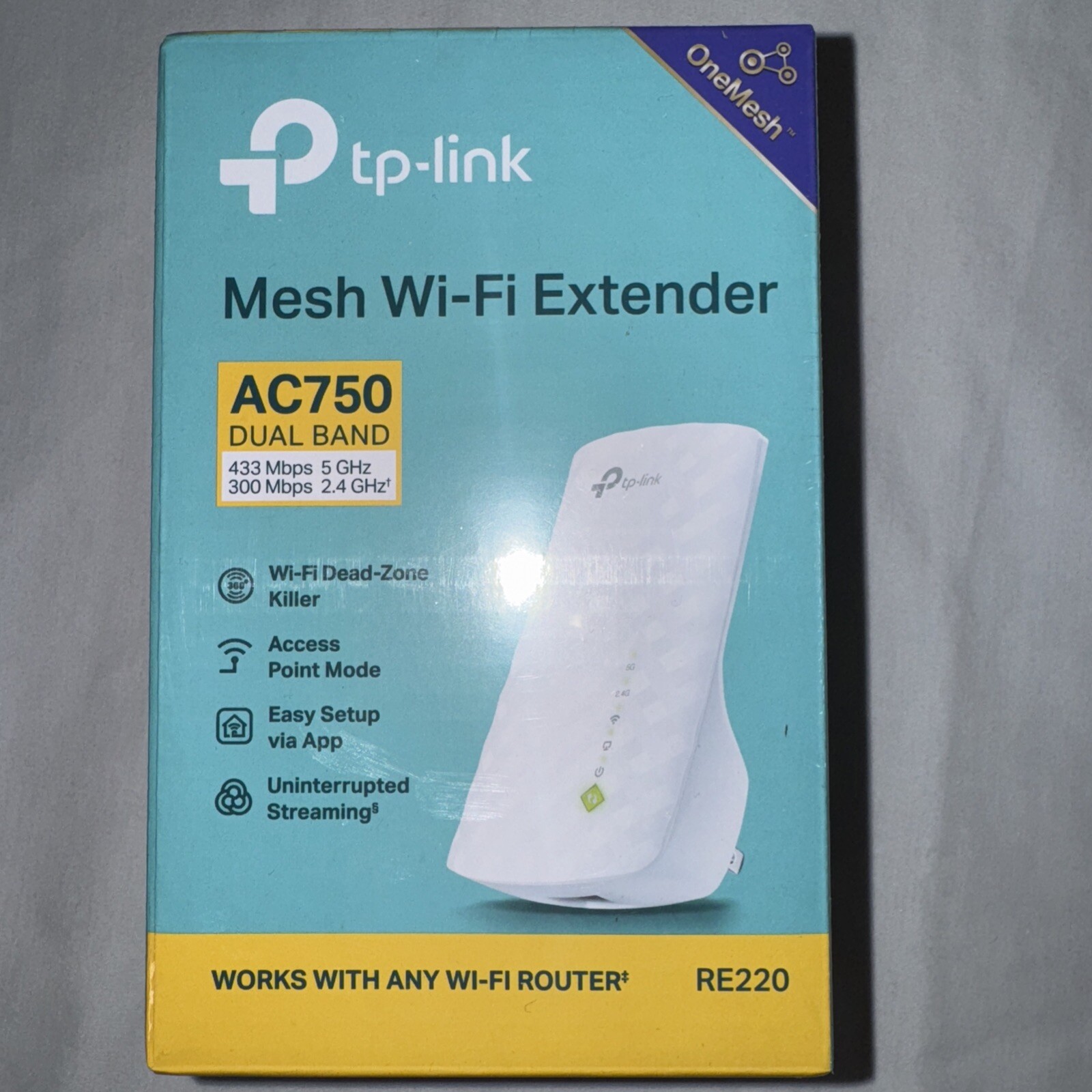 TP-LINK AC750 750Mbps Mesh WiFi Range Extender Brand New Sealed