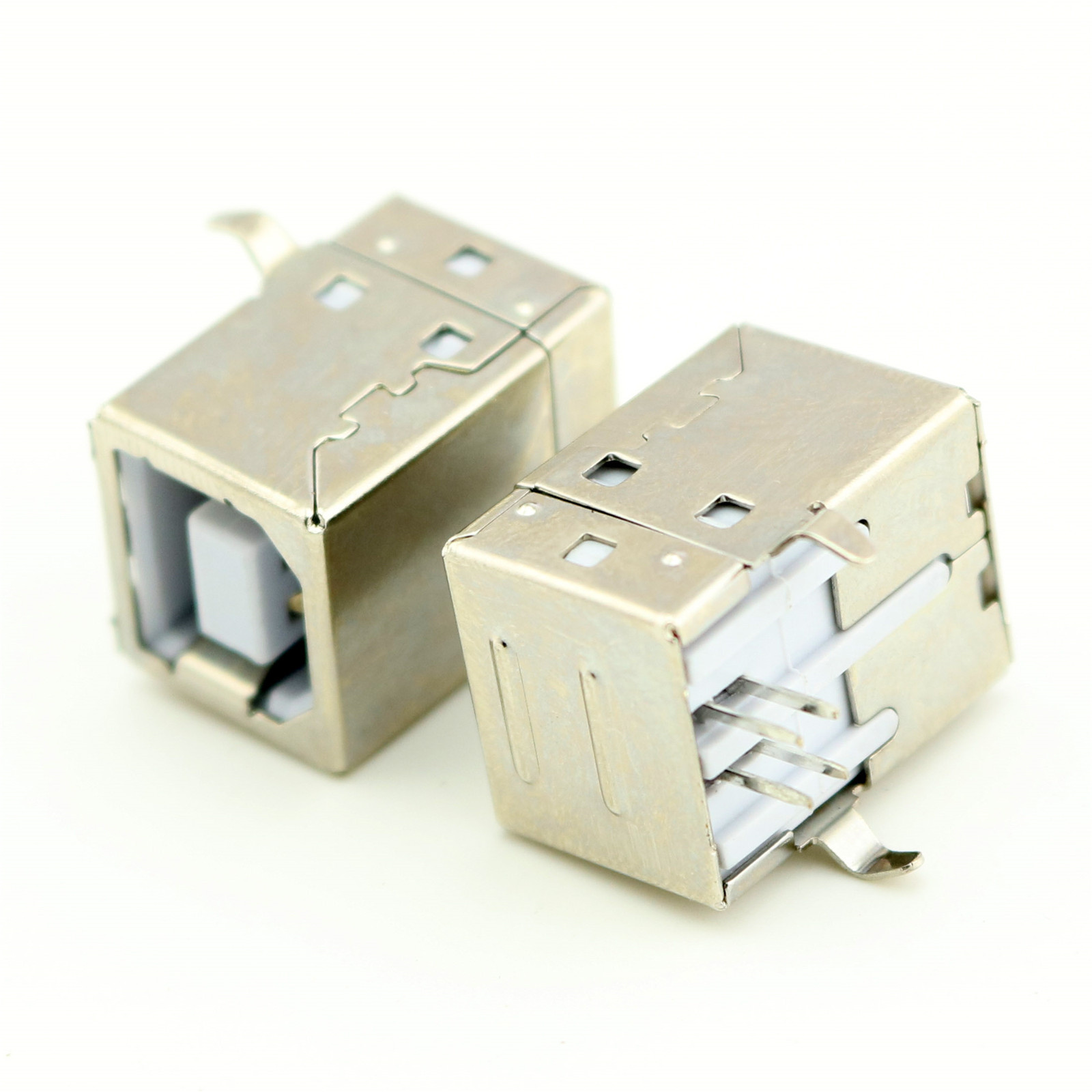 100pcs USB 2.0 Type B Female Jack 4 Pin 90 Degree PCB DIP Socket Connector