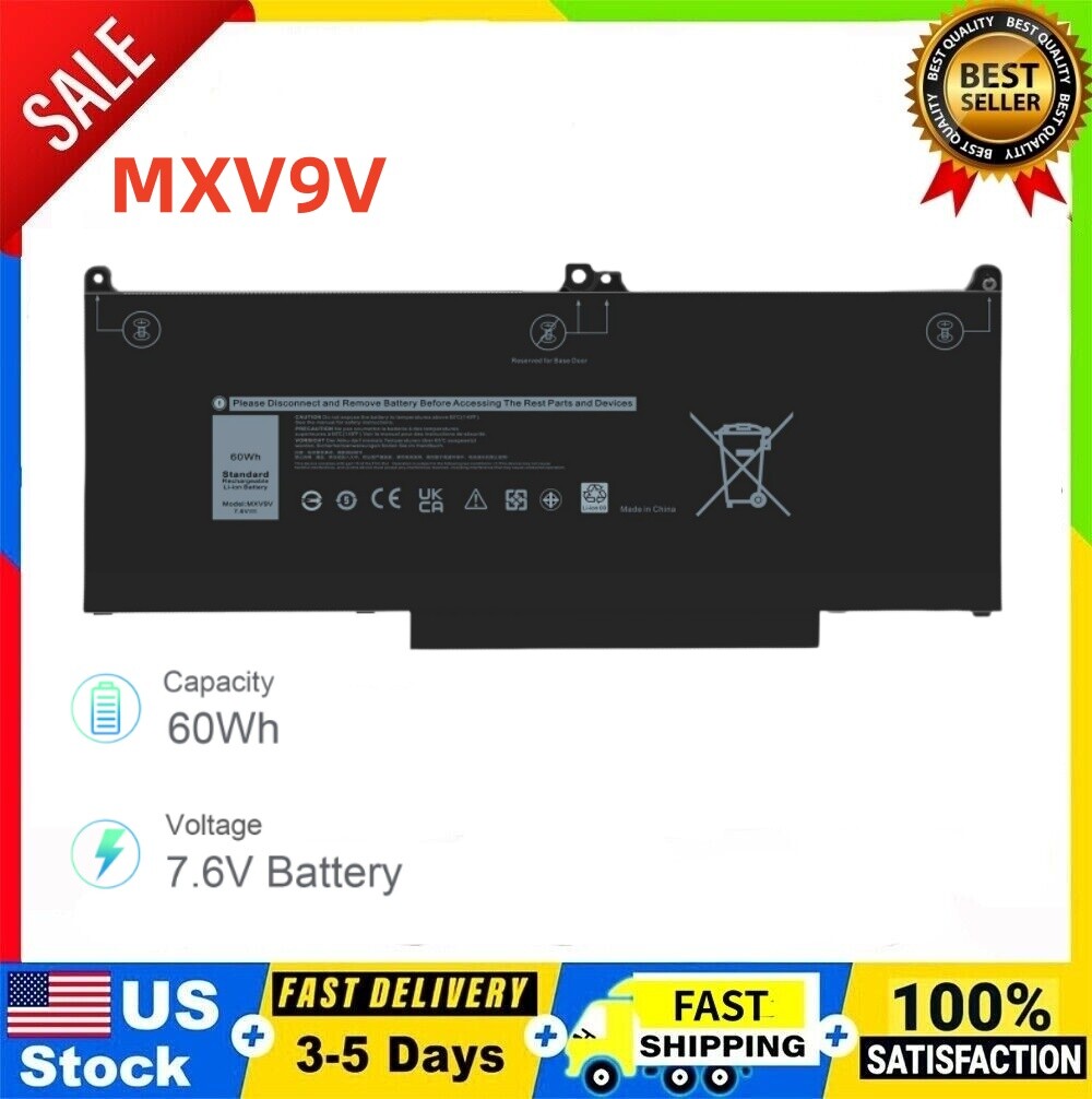 ✅Lot 1-30x MXV9V Battery For Dell Latitude 5300 5310 7300 7400 5VC2M N2K62 60wh
