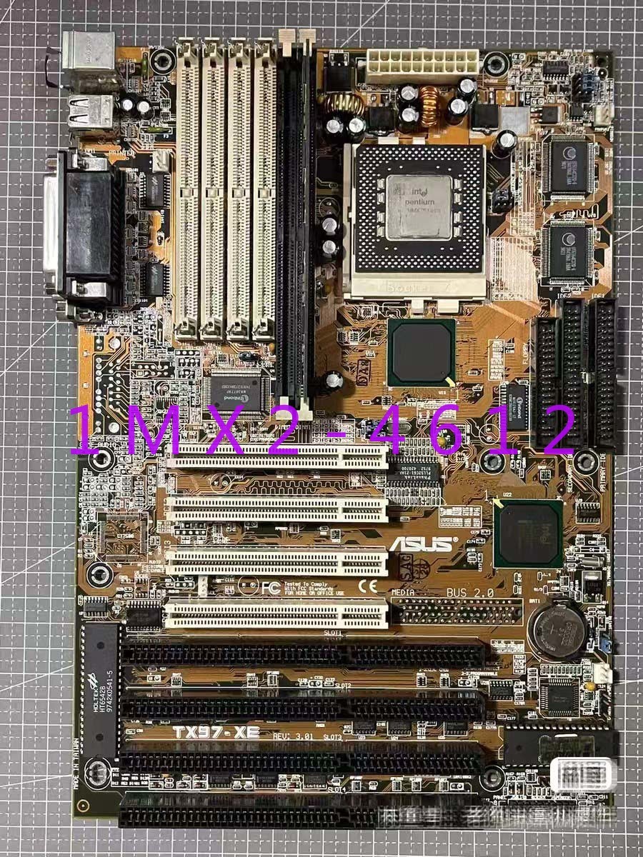 1pc used  Asus TX97-XE Socket7 with CPU and memory heatsink