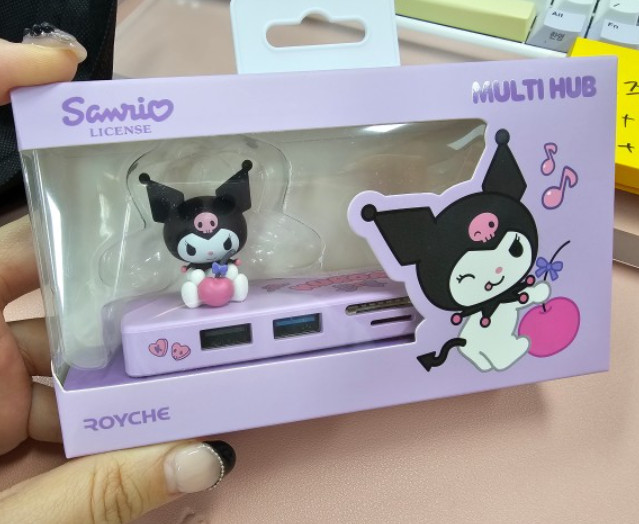 Sanrio 5-in-1 C Type USB Multi Hub Character PC Accessories USB Hub