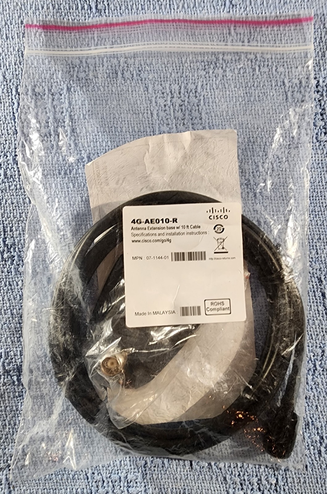 Cisco Antenna Extension Base w/ 10ft Cable - 4G-AE010-R