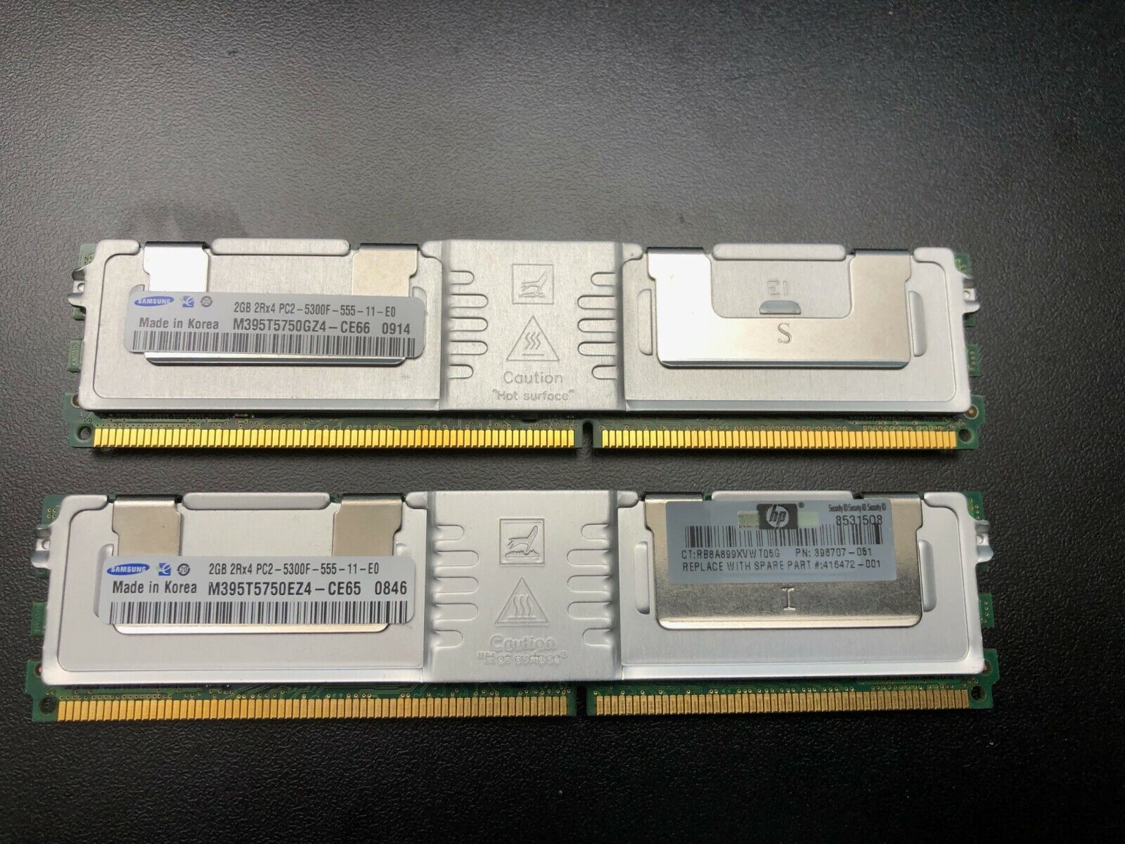 8 GB (4x2GB) Kingston  KVR667D2D8F5/2G PC2-5300F ECC FB-DIMM Memory