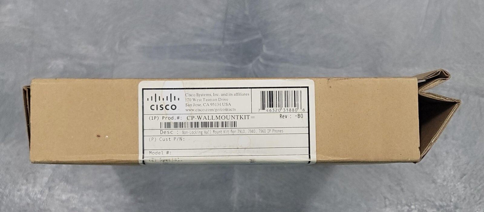 Cisco CP-Wallmountkit= Non-Locking Wall Mount Kit for 7910, 7940, 7960 IP Phones