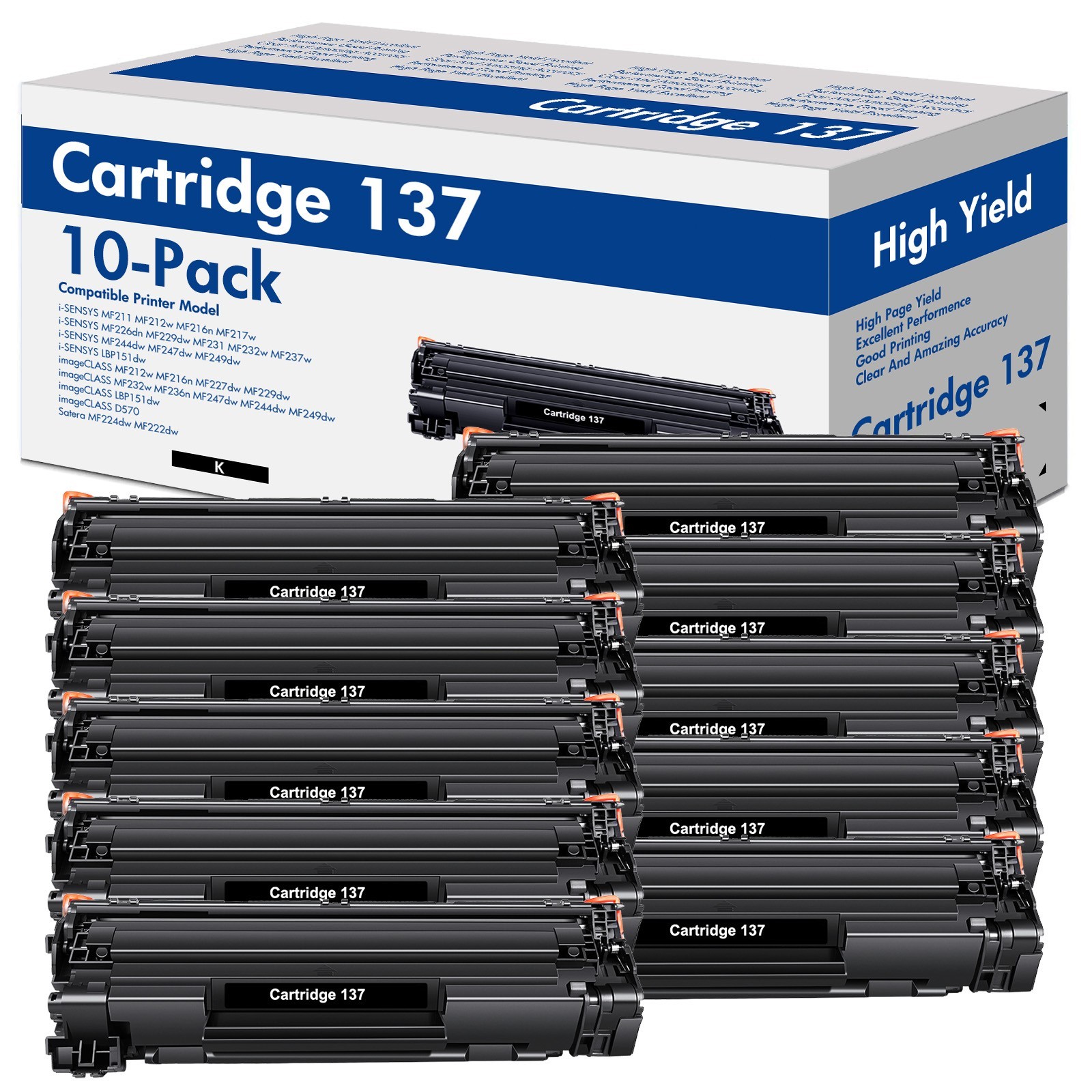 10 PK 137 Toner Compatible for Canon ImageClass MF212w MF216n MF249dw MF236n