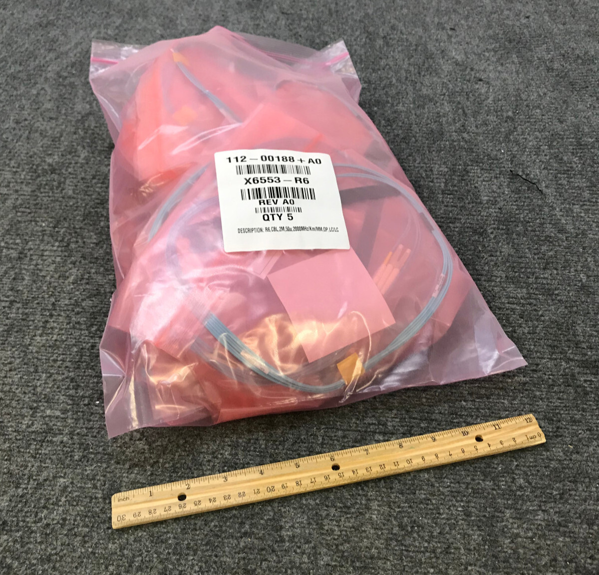 Lot of 16 AFL NetApp X6553-R6 CBL 2M 50u LC/LC OP Fibre Optical Cables
